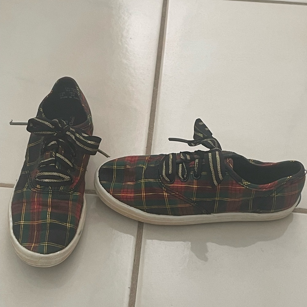 Kids Keds Plaid Sneakers 11.5